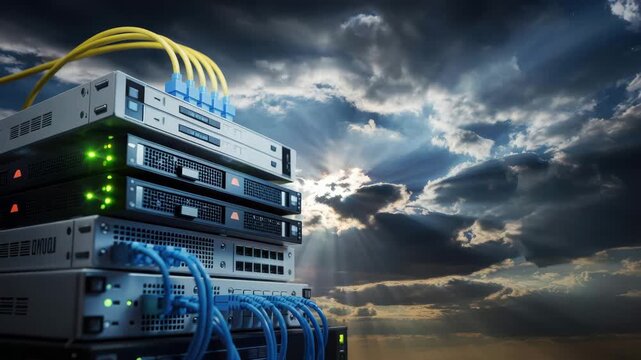 Cloud server hosting data center network technology it infrastructure solution stack