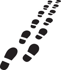 Footsteps Trail Abstract Vector Design - Human Path Way Journey Concept