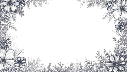 Elegant floral frame