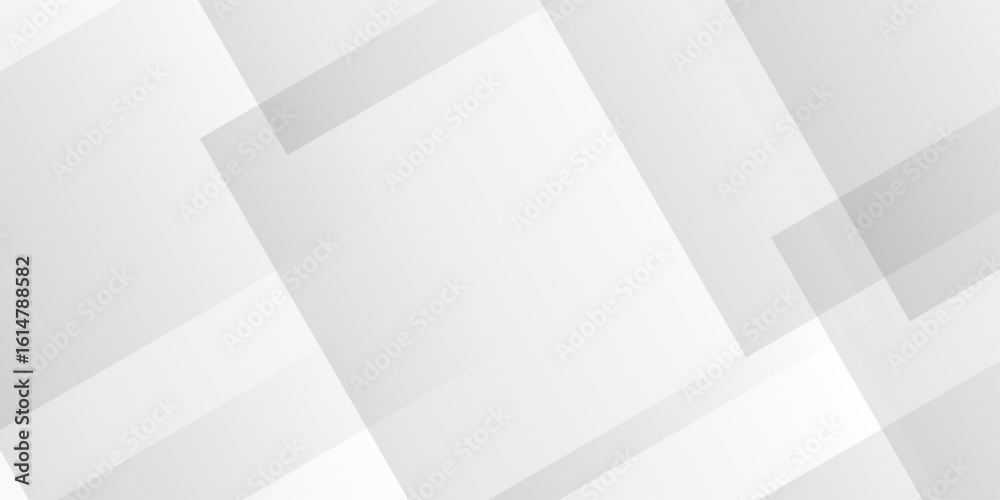 Poster white and gray overlap triangle geometric technology pattern. minimal rectangle randomly arranged wh