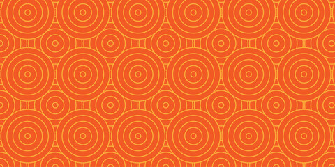 Minimal orange fabric textile Overlapping Pattern diamond geometric wave abstract circle wave line. orange seamless tile stripe create retro line pattern background.	
