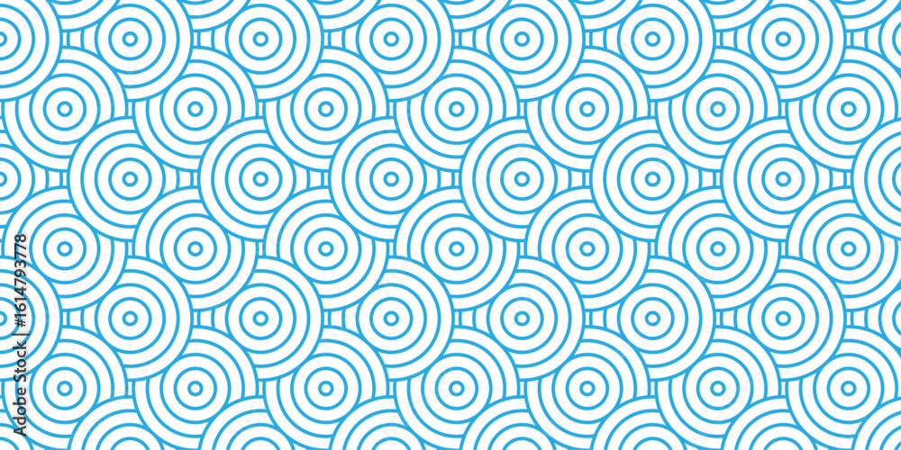 Poster minimal blue fabric textile overlapping pattern diamond geometric wave abstract circle wave line. bl