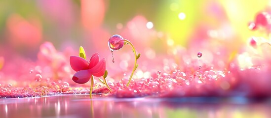 Vibrant pink tulips blossom beautifully in a spring garden, showcasing nature's floral beauty