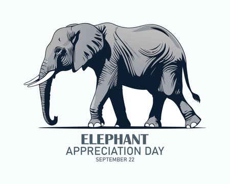 vector graphic of elephant appreciation day good for elephant appreciation day celebration. flat design. flyer design.flat illustration. - Powered by Adobe