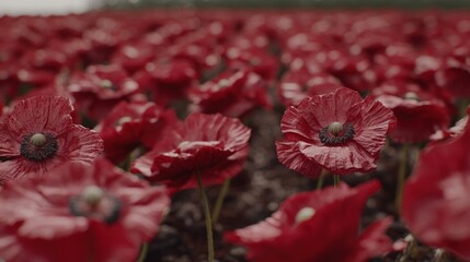 Red poppy field