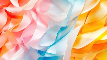 Pink and blue liquid silk waves form a soft, colorful abstract background with a smooth, flowing texture