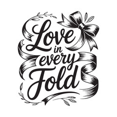 Fototapeta premium Love in every fold vector illustration design