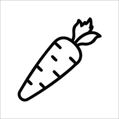Crisp Carrot Vector Illustration Fresh Vegetable Icon Healthy Food Symbol Isolated Design Element