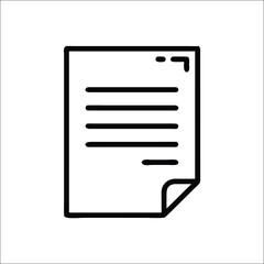 Single Page Document Icon Vector Illustration Representing Information and Records
