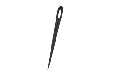 Sewing needle isolated on transparent background, needlework and tailoring concept