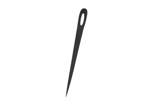 Sewing needle isolated on transparent background, needlework and tailoring concept