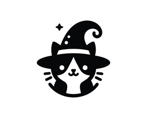 Bewitching Cat Spooky Feline in a Witch Hat