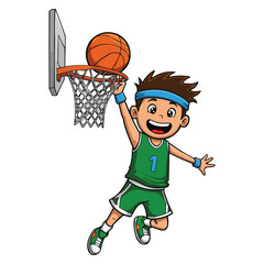 boy playing basketball
