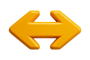 Dynamic yellow arrow symbol in graphic design