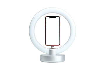 Smartphone ring light setup for content creation