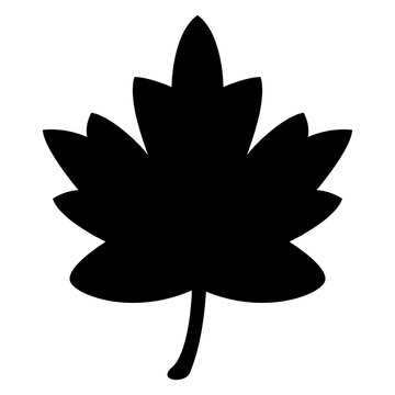 recommend clip art: Logo otoño. Icono con silueta de hoja de arce