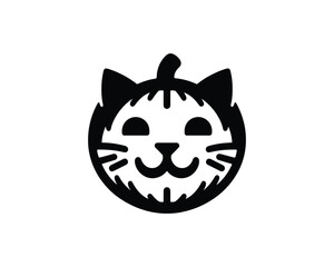 Spooky Black Cat Pumpkin Illustration for Halloween Festivities