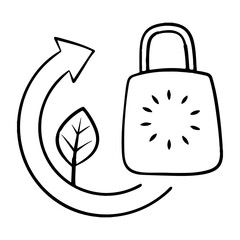 Plastic-Free Badge Icon – Eco Label, No Plastic, Zero Waste Symbols