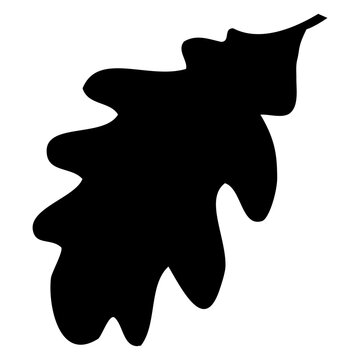 recommend clip art: Icono con silueta de hoja de roble