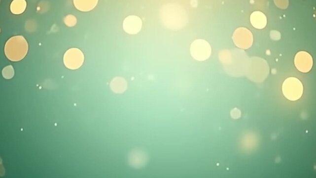 bokeh background, 4K bokeh video, mint green bokeh, antique gold lights, elegant bokeh, abstract bokeh flicker, glowing particles, cinematic bokeh loop, luxury light background, seamless bokeh motion,