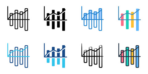 Burn Rate icon set multiple style collection 