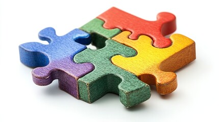 Fototapeta premium Understanding key principles of object-oriented programming through visual representation of puzzle pieces