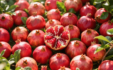 Pomegranate Seeds Realistic Close-Up