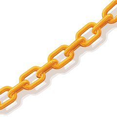Fototapeta premium chain isolated in White Background, chain vector, Flat lay vector illustration