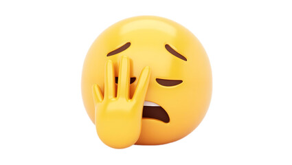3D facepalm emoji expression PNG
