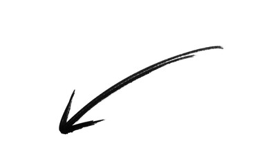 hand-drawn arrow marker isolated PNG transparent—hand-drawn brush stroke arrows on transparent background.	
