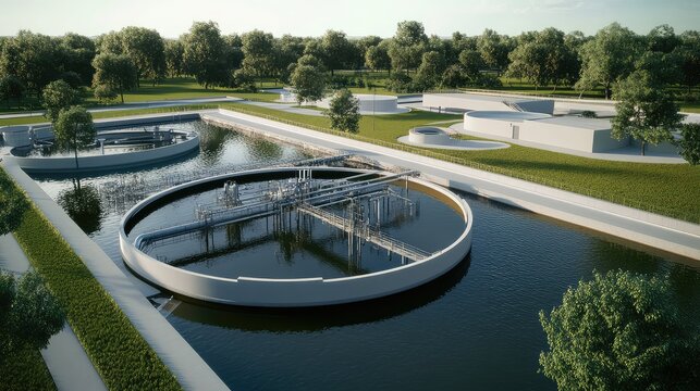 clarification sewage water treatment plant