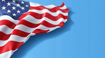 Obraz premium freedom red white and blue banner