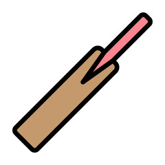 Cricket Bat Vector Filled Icon Design