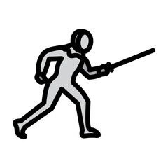 Fencing Vector Filled Icon Design
