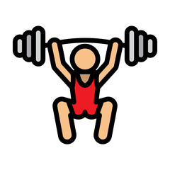 Weightlifting Vector Filled Icon Design