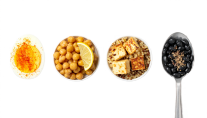 Healthy ingredients presented beautifully for nutritious meal preparation and diet planning
