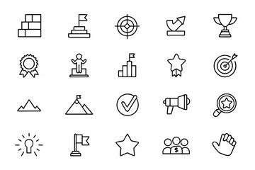 A visionary bundle focused on goal orientation and achievement themes. Best for business presentations, startup illustrations, and focus-building designs