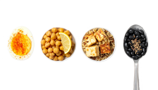 Healthy ingredients presented beautifully for nutritious meal preparation and diet planning