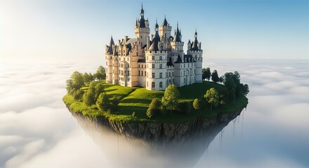 8X Chambord Sunrise - Winter by DMooseArt on DeviantArt

A castle floating on a chunk of land in the sky