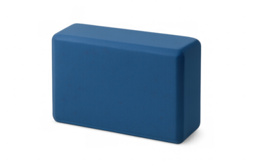 Yoga block providing support and stability during yoga and pilates practice, isolated on transparent background