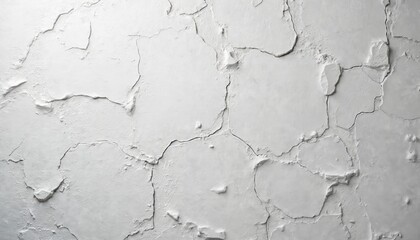 Obraz premium Abstract background of white textured concrete wall. Aged plaster surface features cracked, rough, stained details with subtle shadows. Minimalist, neutral design ideal for graphic design vintage