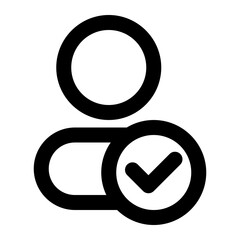 User icon with checkmark - verified account