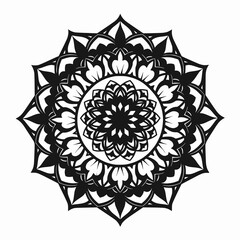 mandala in black silhouette