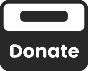 Donate box icon showing act of giving for charity, community help, and volunteer support