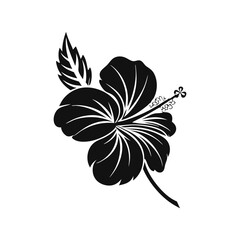 hibiscus icon silhouette vactor illustration artwork