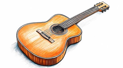 Fototapeta premium Guitar placed on plush cushions in a cozy living room, blending warmth, creativity, and comfort.