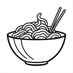 Noodles isolated on white background