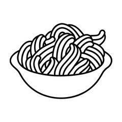 Illustration of pasta isolated on white background