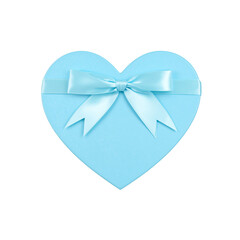 A charming heart-shaped gift box, adorned with a delicate ribbon and bow, symbolizes love and celebration for any special occasion like Valentine's Day or Christmas