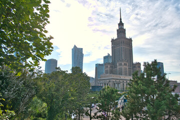 Panorama Warszawy z widokiem na pałac Kultury i nauki © pinus25